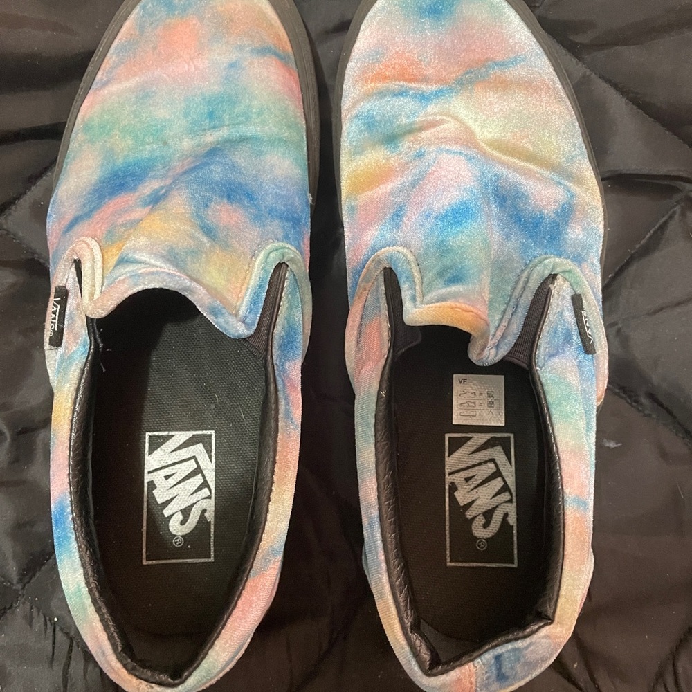 Velvet Tie-Dye Vans